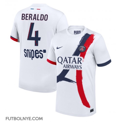 Camiseta Paris Saint-Germain Lucas Beraldo #4 Visitante Equipación 2025-26 manga corta